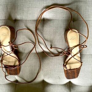 Marc Fisher ankle wrap heeled sandals